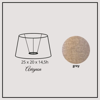 Avignon 25cm grey linen