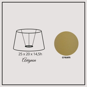 Avignon 25cm cream linen