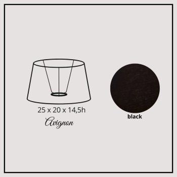 Avignon 25cm black linen