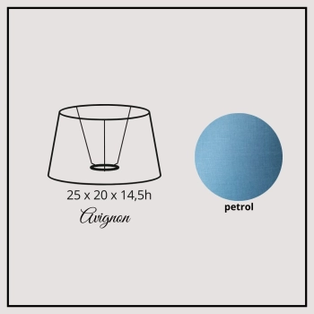 Avignon 25cm petrol linen