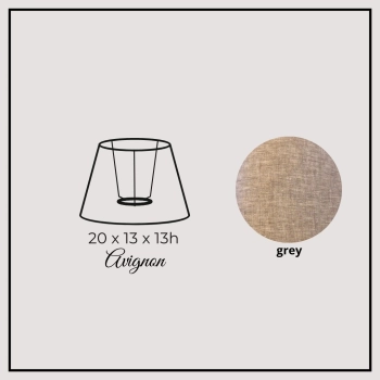 Avignon 20cm grey linen