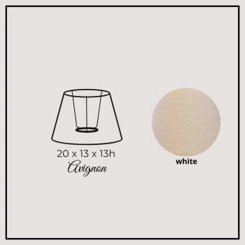 Avignon 20cm white linen