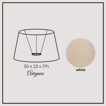 Avignon 30cm white linen