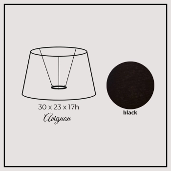 Avignon 30cm black linen