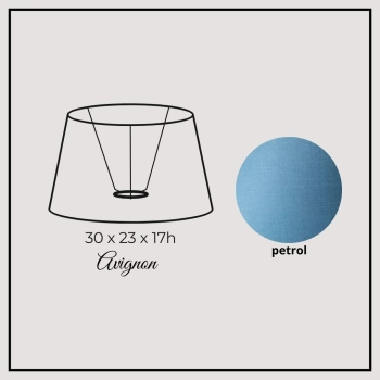 Avignon 30cm petrol linen