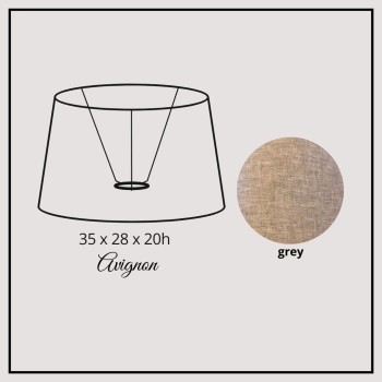 Avignon 35cm grey linen
