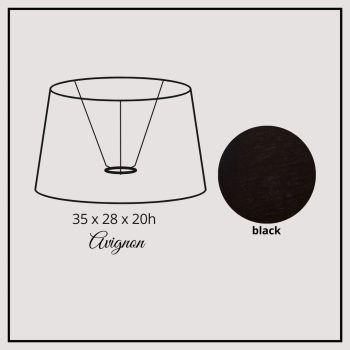 Avignon 35cm black linen