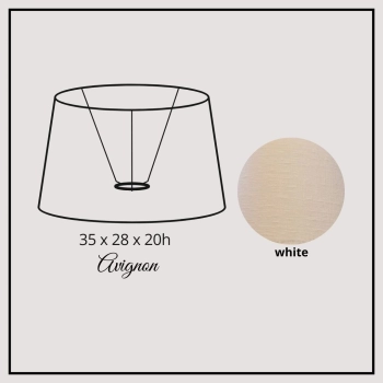 Avignon 35cm white linen