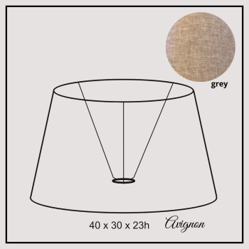 Avignon 40cm grey linen