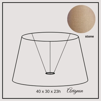 Avignon 40cm stone linen