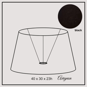 Avignon 40cm black linen