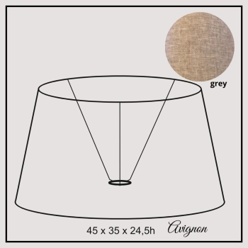 Avignon 45cm grey linen