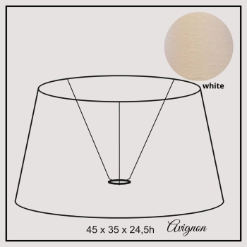 Avignon 45cm white linen