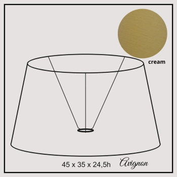 Avignon 45cm cream linen