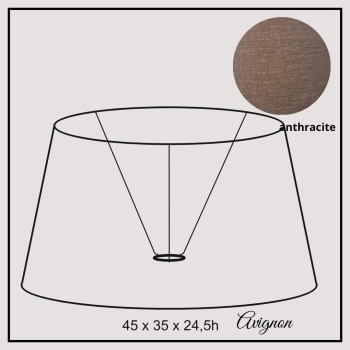 Avignon 45cm anthracite linen