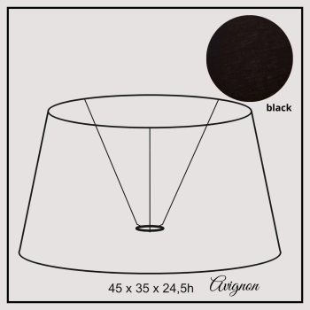 Avignon 45cm black linen