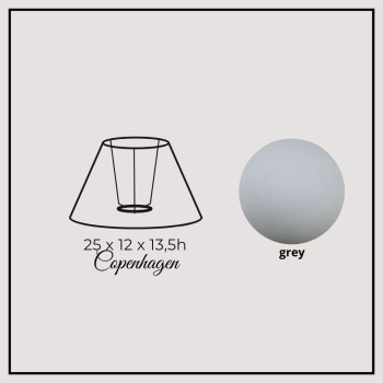 Copenhagen 25cm grey chintz