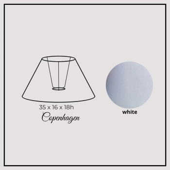 Copenhagen 35cm white chintz