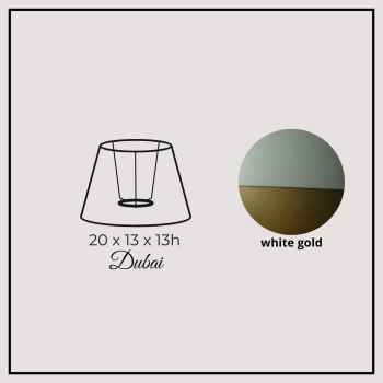 Dubai 20cm white gold