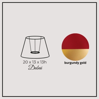 Dubai 20cm burgundy gold