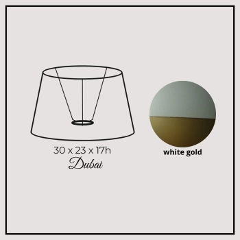 Dubai 30cm white gold