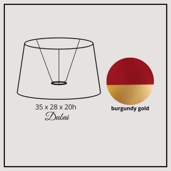 Dubai 35cm burgundy gold