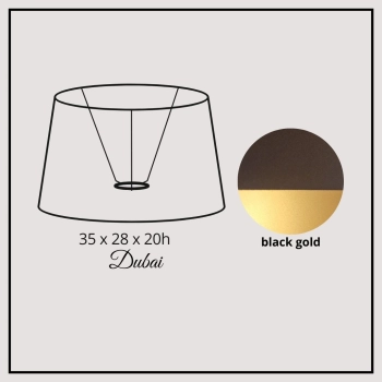 Dubai 35cm black gold
