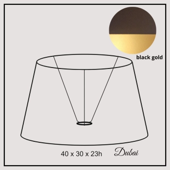 Dubai 40cm black gold