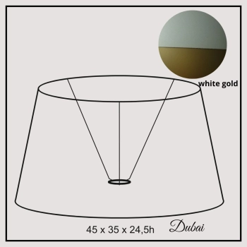 Dubai 45cm white gold