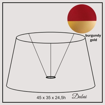 Dubai 45cm burgundy gold