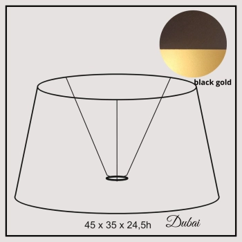 Dubai 45cm black gold