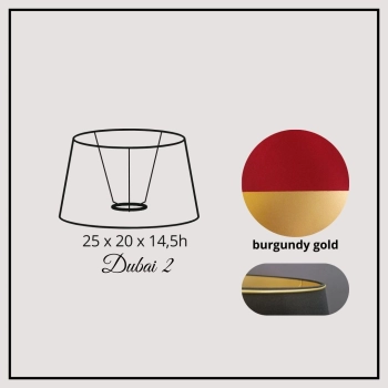 Dubai II 25cm burgundy gold