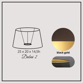 Dubai II 25cm black gold