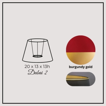 Dubai II 20cm burgundy gold