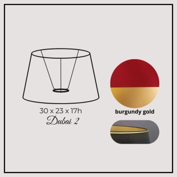 Dubai II 30cm burgundy gold