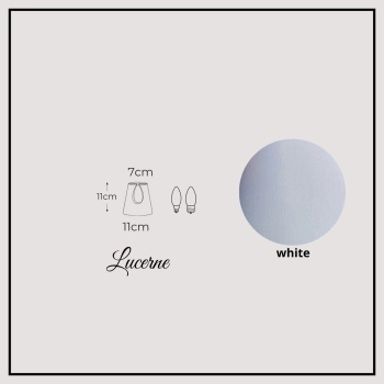 Lucerne 11cm white chintz