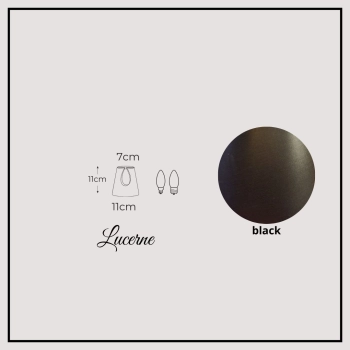 Lucerne 11cm black chintz