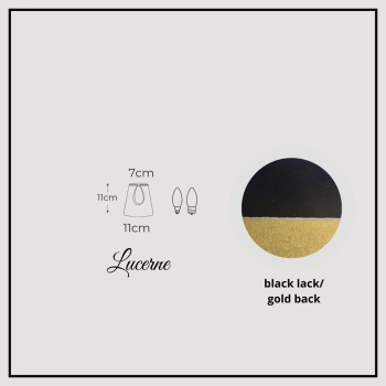 Lucerne 11cm black lack