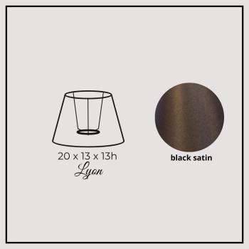Lyon 20cm black satin