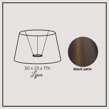 Lyon 30cm black satin