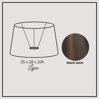 Lyon 35cm black satin