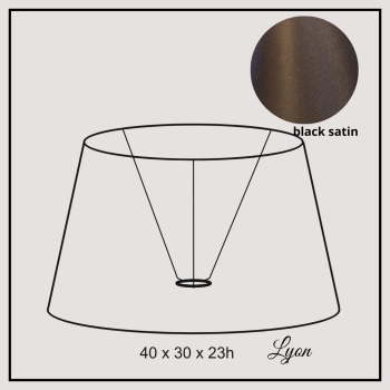Lyon 40cm black satin