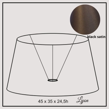 Lyon 45cm black satin