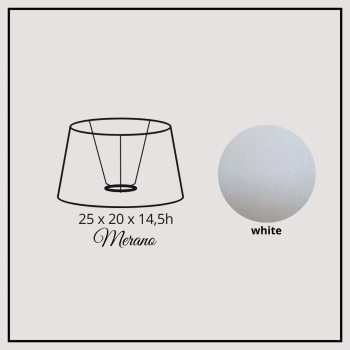 Merano 25cm white cotton