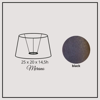 Merano 25cm black cotton