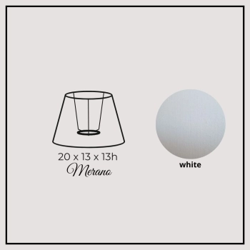 Merano 20cm white cotton