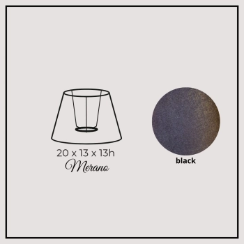 Merano 20cm black cotton