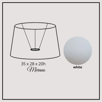 Merano 35cm white cotton