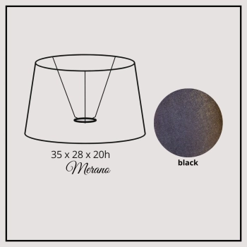 Merano 35cm black cotton