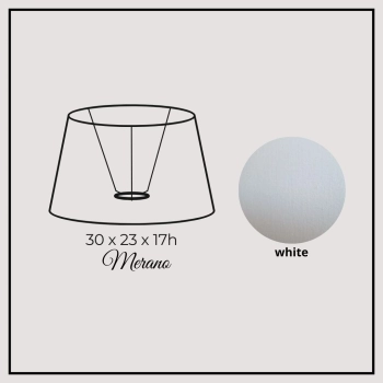 Merano 30cm white cotton